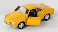 Blitz Versand Vw Karmann Ghia Coupe Gelb / Yellow Welly Modell Auto 1:34 Neu Ovp