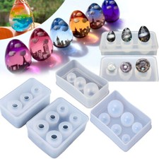 Sphere Ball Egg Shape Silicone Mold For Resin Casting Jewelry Making Mould DIY
