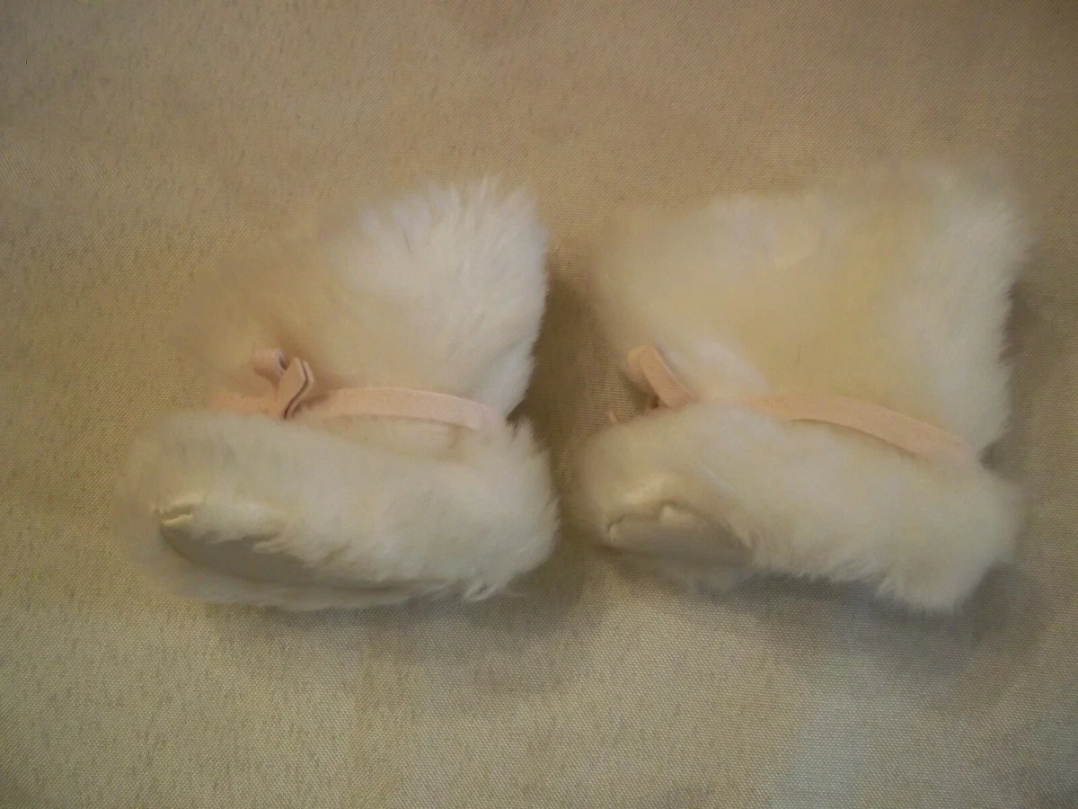 All white deals furry boots
