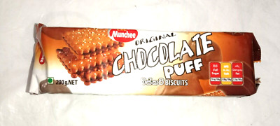 NEW MUNCHEE CHOCOLATE PUFF Tea Biscuit Cookie CHOCOLATE CREAM Puff 200g