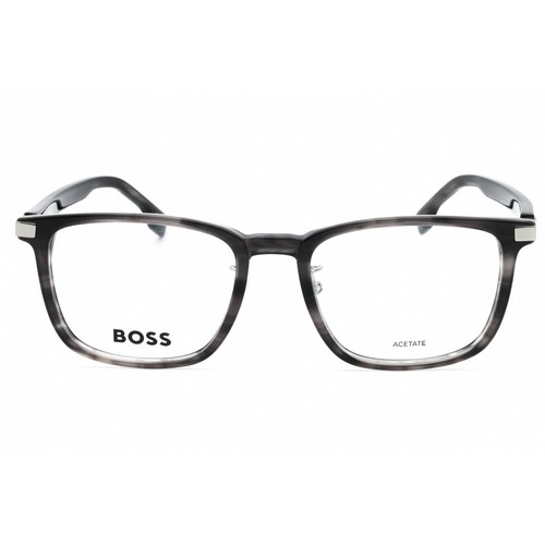Hugo Boss Men's Eyeglasses Grey Horn Plastic Square Frame BOSS 1408/F 02W8 00 - Picture 2 of 2