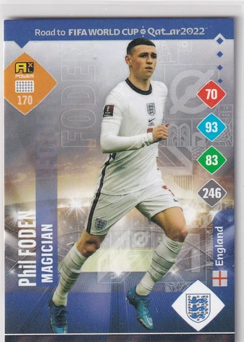 Panini Road to Qatar World Cup Karte 2022 Nr 170 Phil Foden Magician