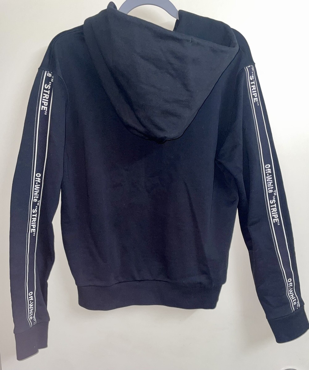 OG 2013 OFF WHITE Side Stripe Tape Logo Hooded Track Jacket OG 2013 OFF WHITE Side Stripe Tape Logo Hooded Track Jacket