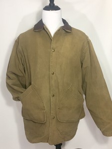 Vintage Woolrich Tan Saddle Wool Lined Aztec Barn Jacket Large