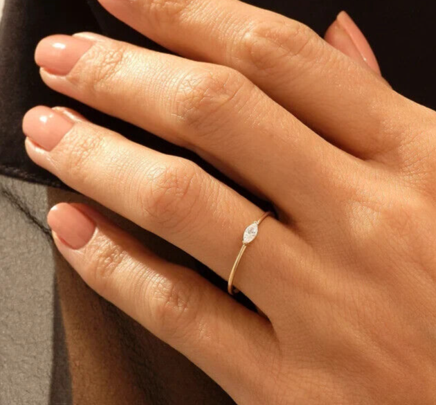 Engagement Rings For Women 14k Yellow Gold SZ US Ring Delicate