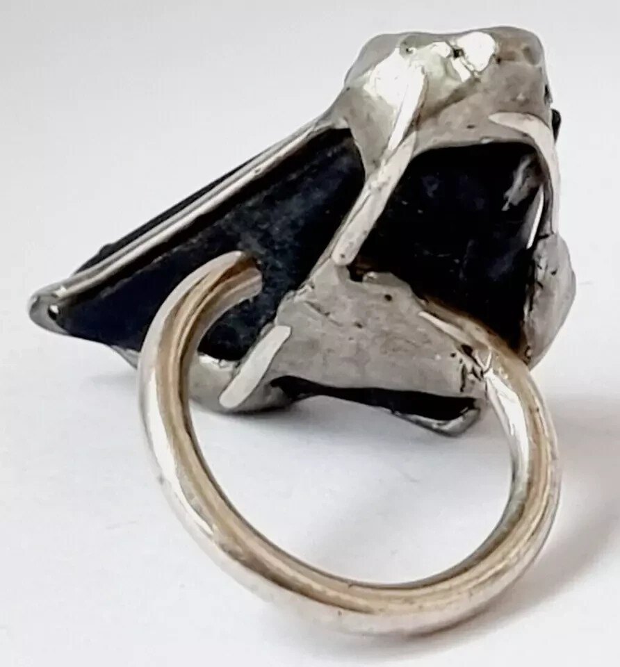 A0194 - Unique Solid Silver Ring with Opalescent … - image 6