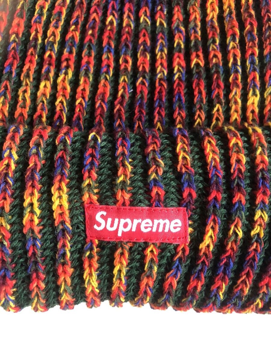 SUPREME RAINBOW LOOSE GAUGE BEANIE OLIVE | eBay SUPREME RAINBOW LOOSE GAUGE BEANIE OLIVE | eBay