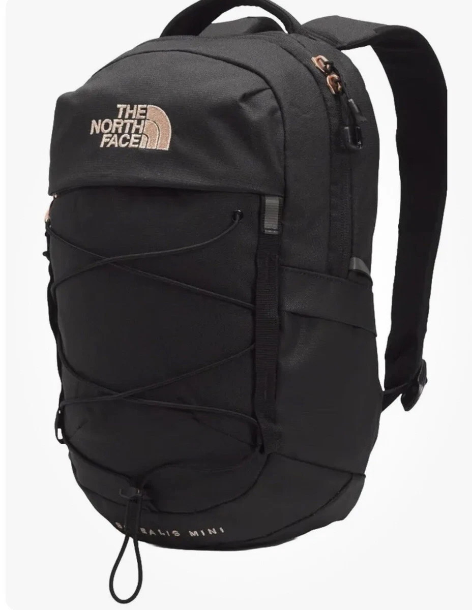 The North Face Borealis Mini Backpack Black With Rose Gold Accents