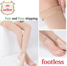 Compression 30-40mmhg Thigh High Relief Stockings Footless Supports Sock Therapy