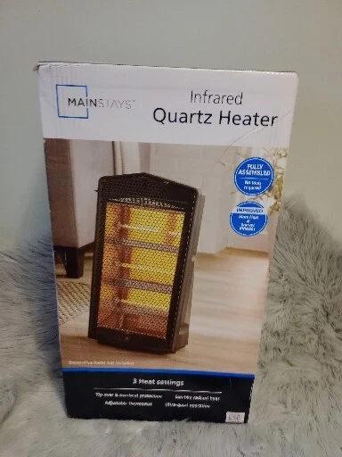 Mainstays 1500 Watts Quartz Black Electric Space Room Heater - Brand New |  eBay