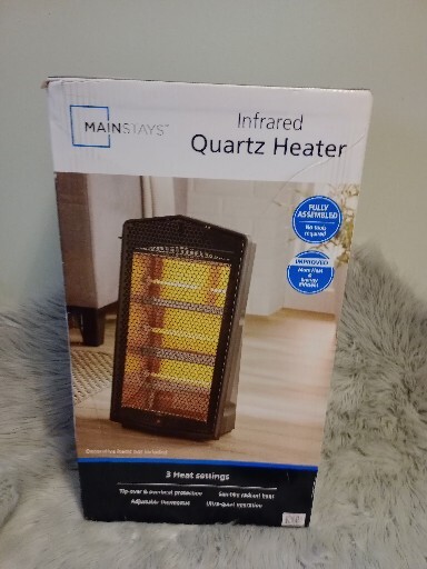 Mainstays 1500w Quartz Electric Space Heater WSH20Q3ABB Black for sale  online | eBay