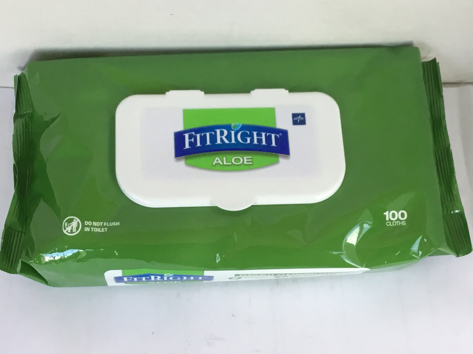 FitRight Aloe Personal cleansing Cloth Fragrance Free 100 Wipes NEW NIP