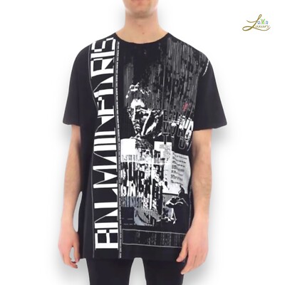 BALMAIN T SHIRT WORLD TOUR OVERSIZED SIZE XS