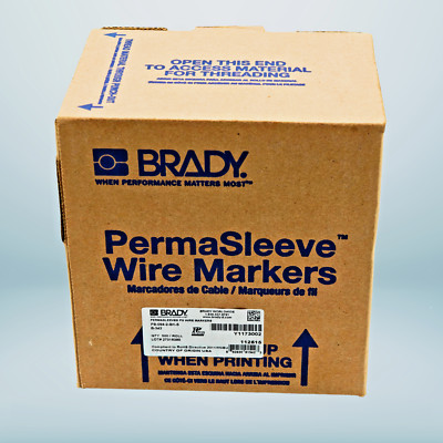 Brady PS-094-2-BK-S PermaSleeve Heat Shrink Wire Marking Sleeves 3/32'' x 2'', BLK
