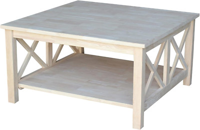 Elegant Brown Hampton Coffee Table by International Concepts
