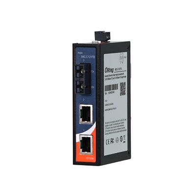 Industrial Media Converter, 2-Ports 10/100Base-T(X) to 100Base-FX Single-mode...