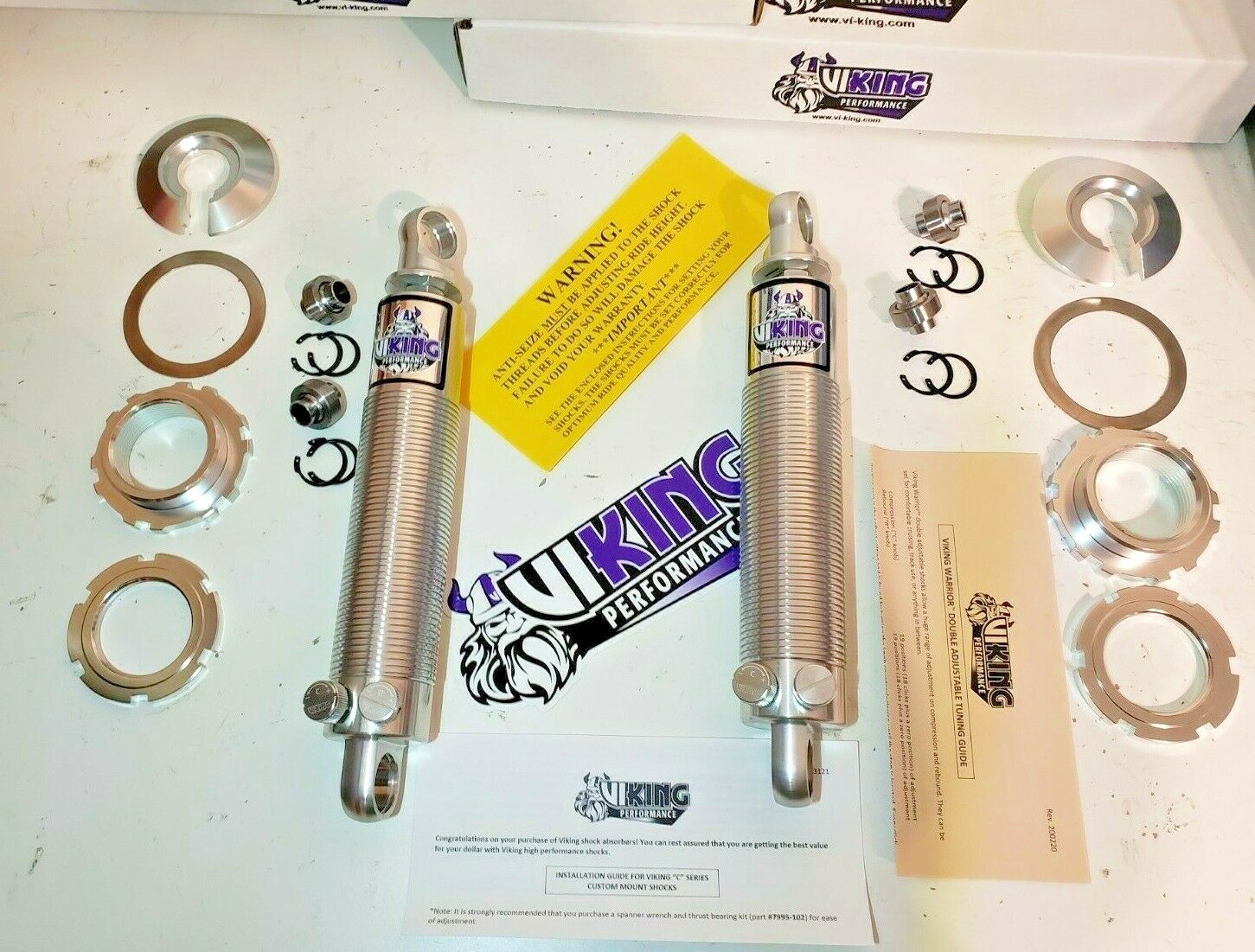 Viking Coilover Kit 19 way C/R Double Adjustable 10" 750lb C207 Shocks USA MADE eBay