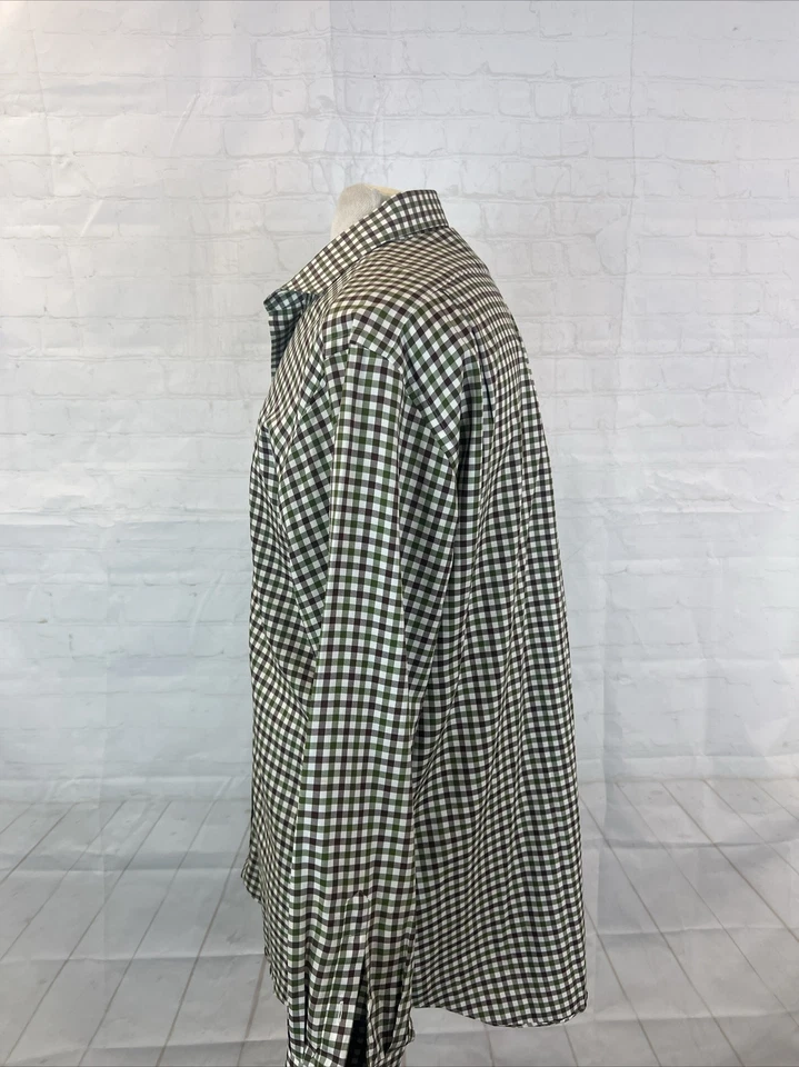 Ledbury Men's Brown & Olive Green Plaid Dress Shirt 16.5 $108 - Image 4 of 4