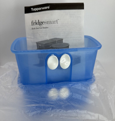Tupperware Mini Fridgesmart 350ML 1.5 Cup Blue Storage Containers #4735 VTG NOS