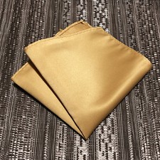 Tan Gold Solid Handkerchief Only Pocket Square Hanky Wedding Party Handkerchief