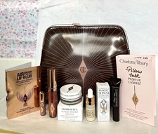 6PC Charlotte Tilbury Lipstick/Magic Water Cream/Mascara/Lip Blur/Lip Bath/Pouch