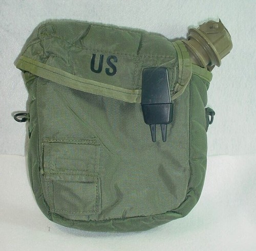 CANTEEN 2 QT QUART & 2QT OD COVER CARRIER US Military Army NO STRAP USED