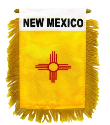 New Mexico State Mini Banners Car Hanging Rearview Mirror US State Mini Flags