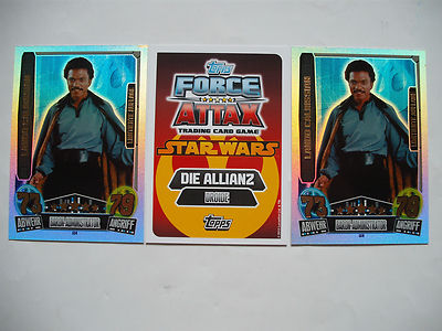 Star Wars Force Attax Movie Serie 3: 2 Karten LE 4 (LANDO CALRISSIAN). NEU !