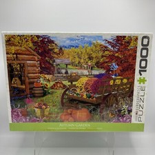 AUTUMN GARDEN 1000 Piece EUROGRAPHICS Puzzle 19.25" X 26 5/8" Artist Series