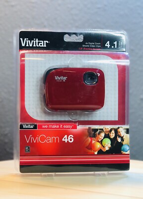 New Vivitar ViviCam V46 4.1 MP Digital Camera Red