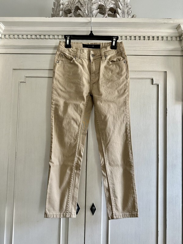 Joe's Jeans Tan Khaki Chino Pants Girls Slim Stretch Mid Rise Pockets Sz 8