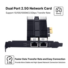 Dual Port 2.5GB Network Card PCIE X1 to RJ-45 Intel I226 Controller NIC Adapter