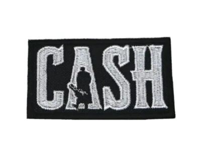 JOHNNY CASH Patch Iron/ Sew on Embroidered Outlaw Country Haggard