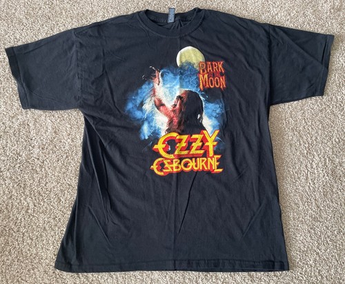 T-shirt noir Ozzy Osbourne M&O écorce dorée à la lune homme grand