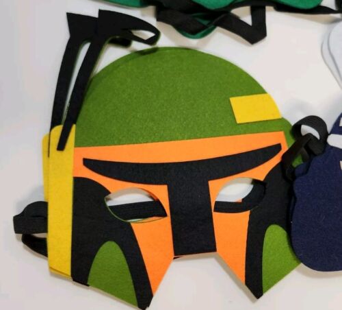 Set Of 12 Star Wars Masks For Dress Up/Costumes. Stiff Felt With Elastic Band - Picture 2 of 7