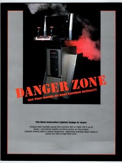 Danger Zone Arcade Video Game Flyer Original 1986 Retro 8.5" x 11" Combat Art