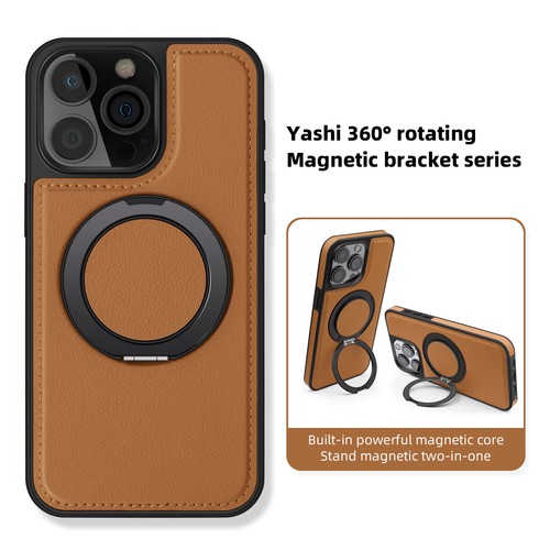 Magnetic Case For iphone 16 Pro Max/16/16 Plus/16 Pro PU Leather Back Cover Ring - Picture 8 of 27