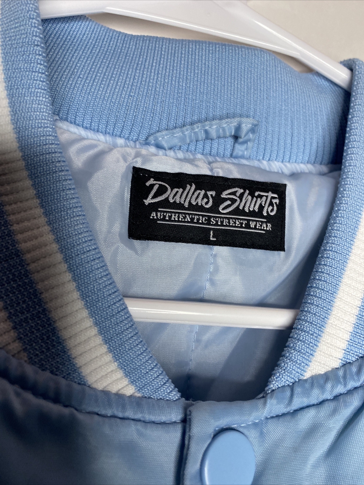 Light Blue Varsity Nylon Jacket - image 2