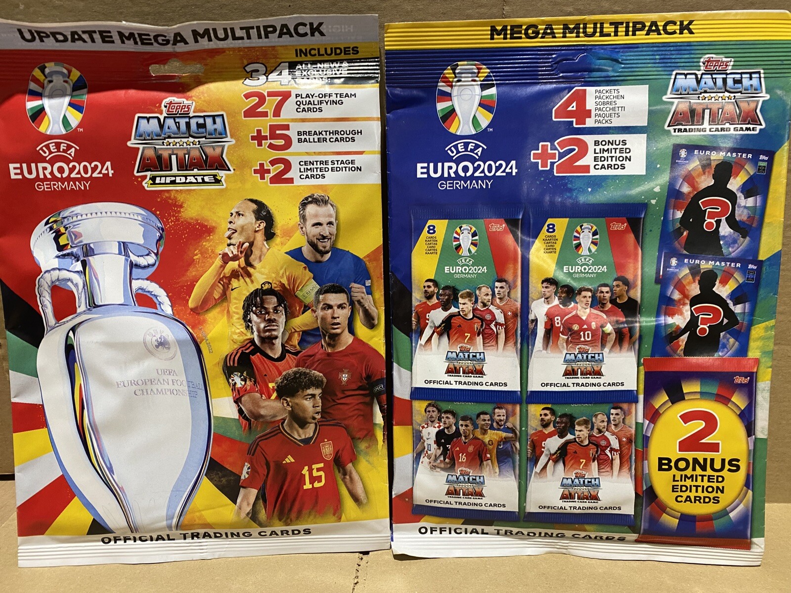 Topps Match Attax Euro 2024 Trading Cards Mega Multipack & Update Pack