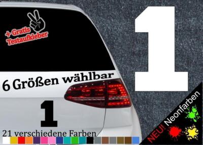 Trikot Zahlenaufkleber 1 eins -6 Größen- Haus Sticker Startnummer Briefkasten no