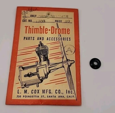 Cox Drive Washer Black Anodized Golden Bee .049 Engine 049 Vintage New Part 1203