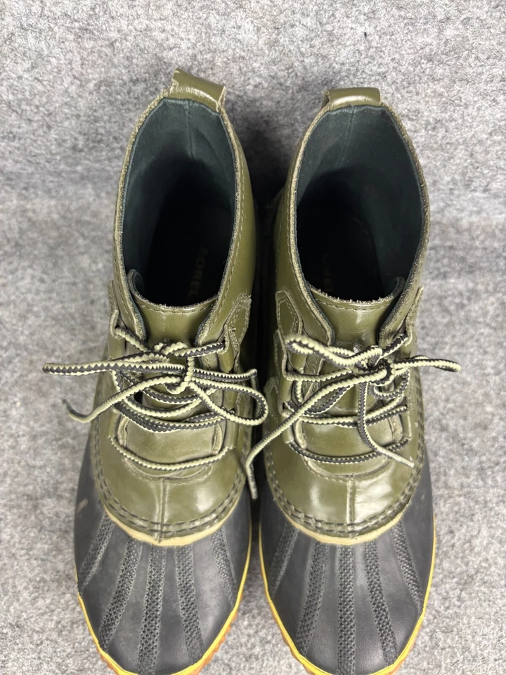 Botas SOREL Out N About Duck para mujer 9 charol verde y goma con cordones Foto 3 de 4