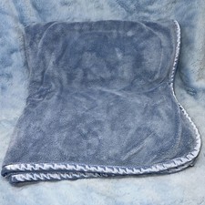 Brookstone NAP Spa Blue travel Blanket, satin edge throw