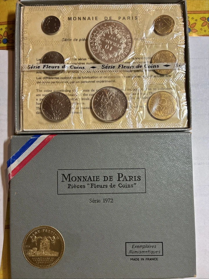 France 1972 FDC COFFRET 8 pieces monnaie de paris fleurs de coin - Photo 1/1