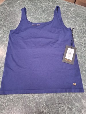 Kathy Ireland Solutions Cami Tank Shape Wear Shaping Blue Power Mesh XS/S NWT 