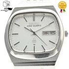 Vintage 1978 [ Exc+5 ] SEIKO KING QUARTZ 5856-5010 Square 34mm Men's Watch JAPAN