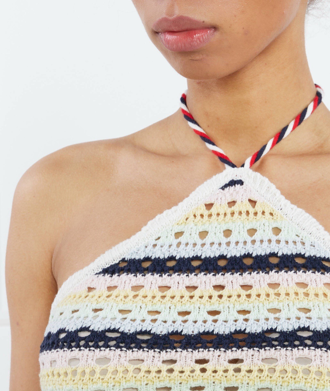 Tommy Jeans Set Size S Crop Size M Skirt Crochet Knit Summer 90’s Beachy Resort thumbnail 5