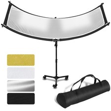 Clamshell Light Reflector Diffuser with Rolling Stand and Carrying Bag, 70"x2...