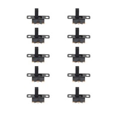 10x 2 Positionen Ein/Aus SPDT 3 Klemmen PCB Panel Mini Vertikal Schiebeschalter