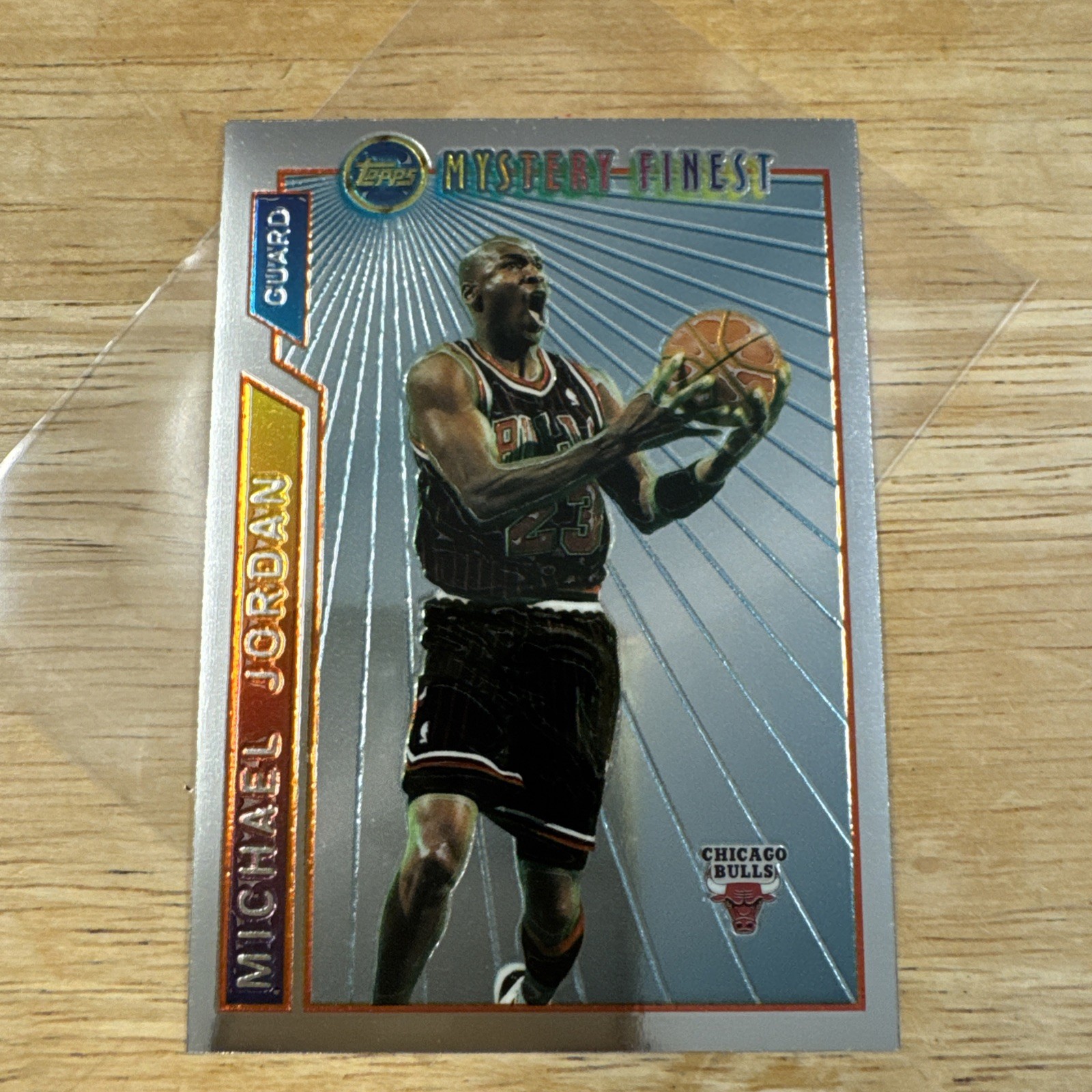 1996-97 Topps Mystery Finest MICHAEL JORDAN #M14 Bordered - Chicago Bulls - FIRE